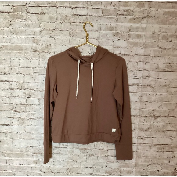 Vuori Halo Essential Cardamom heather hoodie top - Picture 2 of 4